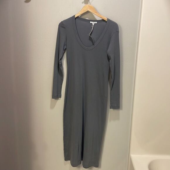 Nwt James Perse woman’s long sleeve gray dress - Picture 2 of 13
